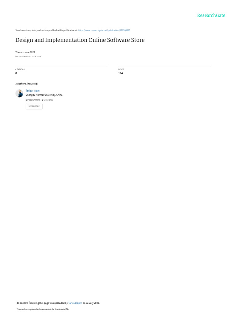 Design and Implementation Online Software Store | PDF | Art ...