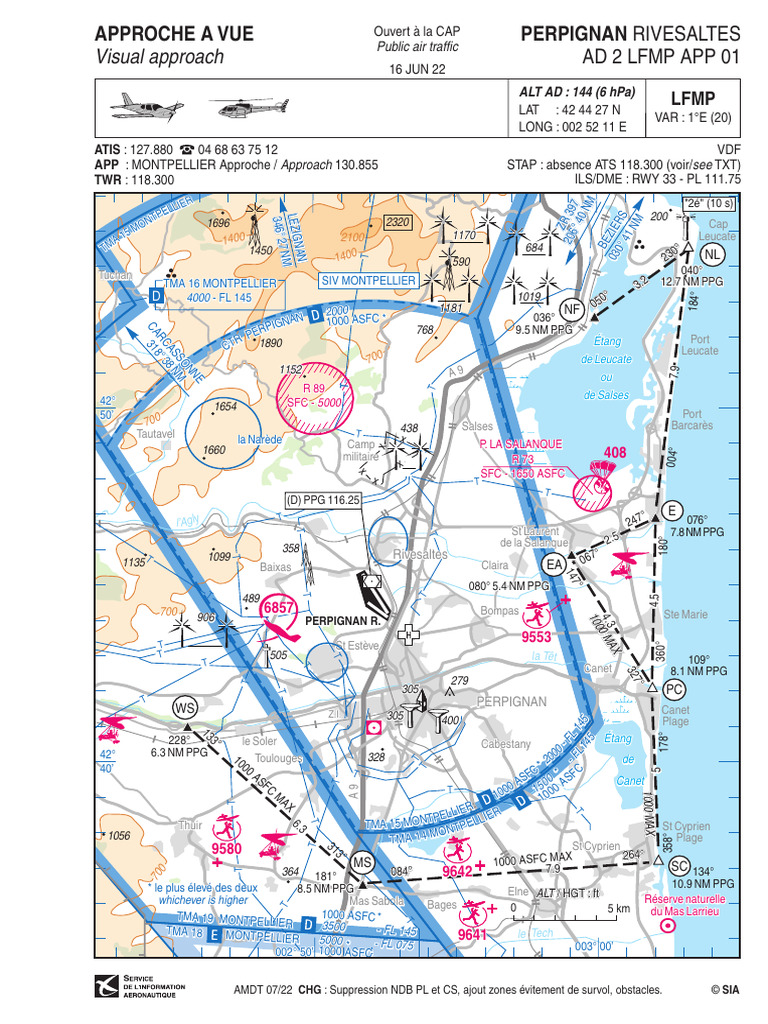 Carte VAC LFMP et ACFT Aviation | PDF | Aviation | Aéronautiques