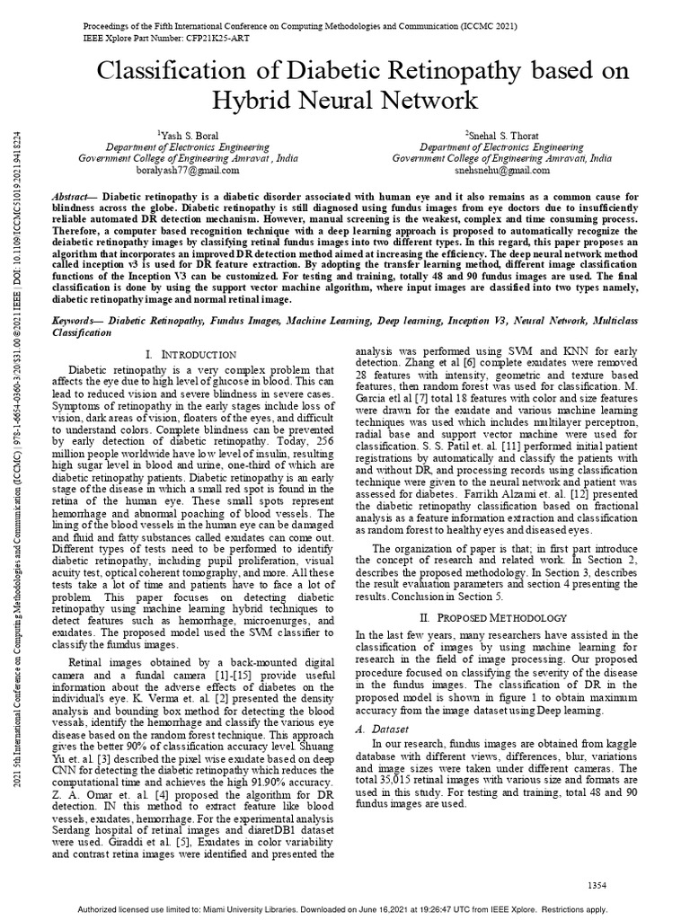 Deep Learning for Diabetic Retinopathy Detection | PDF | Support Vector ...