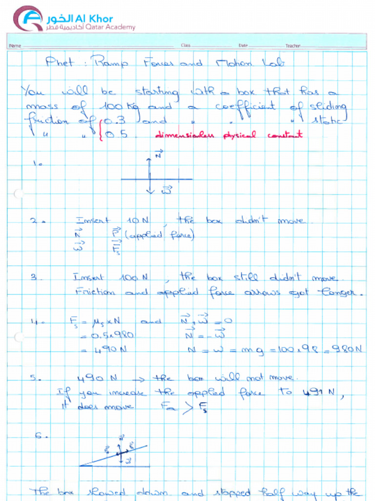 Forces and motion lab key pdf