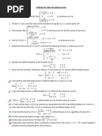 Continuity and Differentiation-Extra Questions