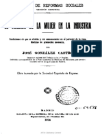 El Trabajo de La Mujer en La Industria Condiciones en Que Se Efectúa y Sus Consecuencias en El Porvenir de La Raza