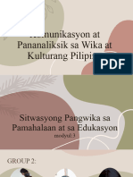 Sitwasyong Pangwika Sa Pamahalaan