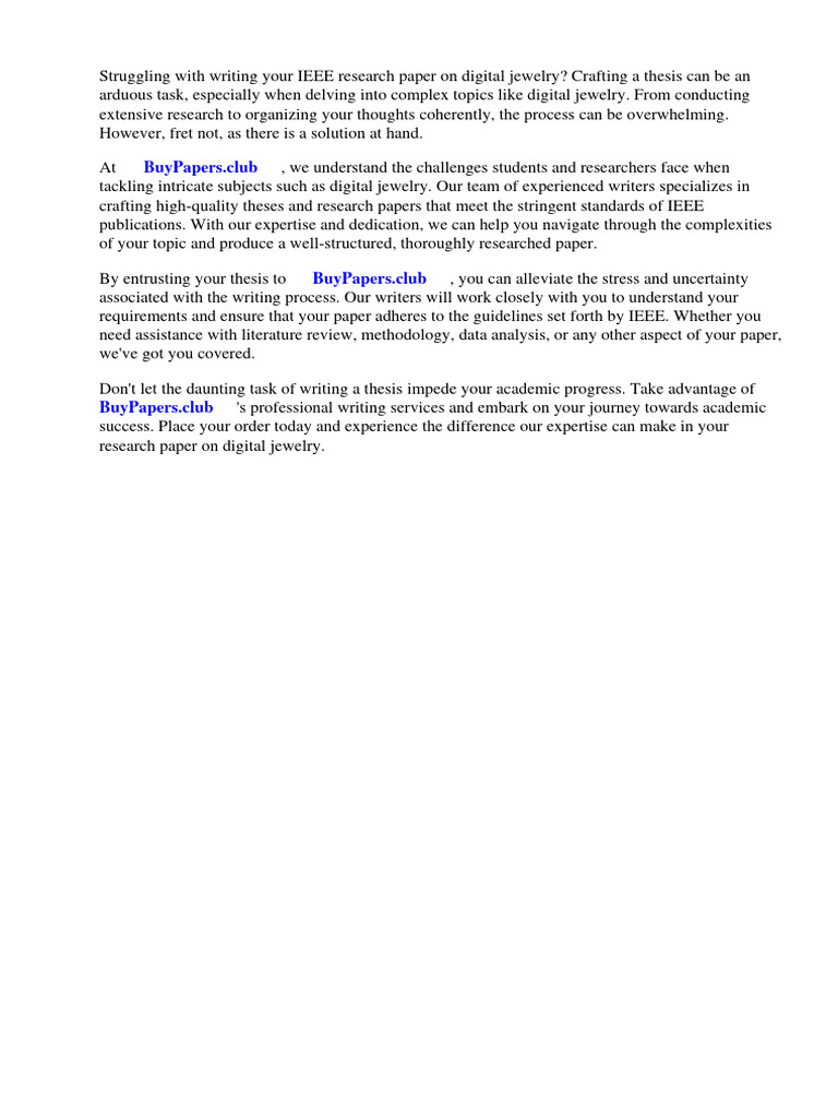Ieee Research Paper On Digital Jewellery PDF Academic Publishing Institute Of Electrical