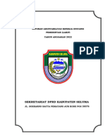 Sekretariat DPRD Kabupaten Seluma: Laporan Akuntabilitas Kinerja Instansi Pemerintah (Lakip) Tahun Anggaran 2022