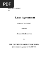 EDCF - Loan Agreement Standard Form