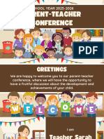 Parent Teacher Conference Classroom Presentation in Colorful Cartoon Style
