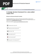 A Strategic Decision Framework For A Value Added Supply Chain