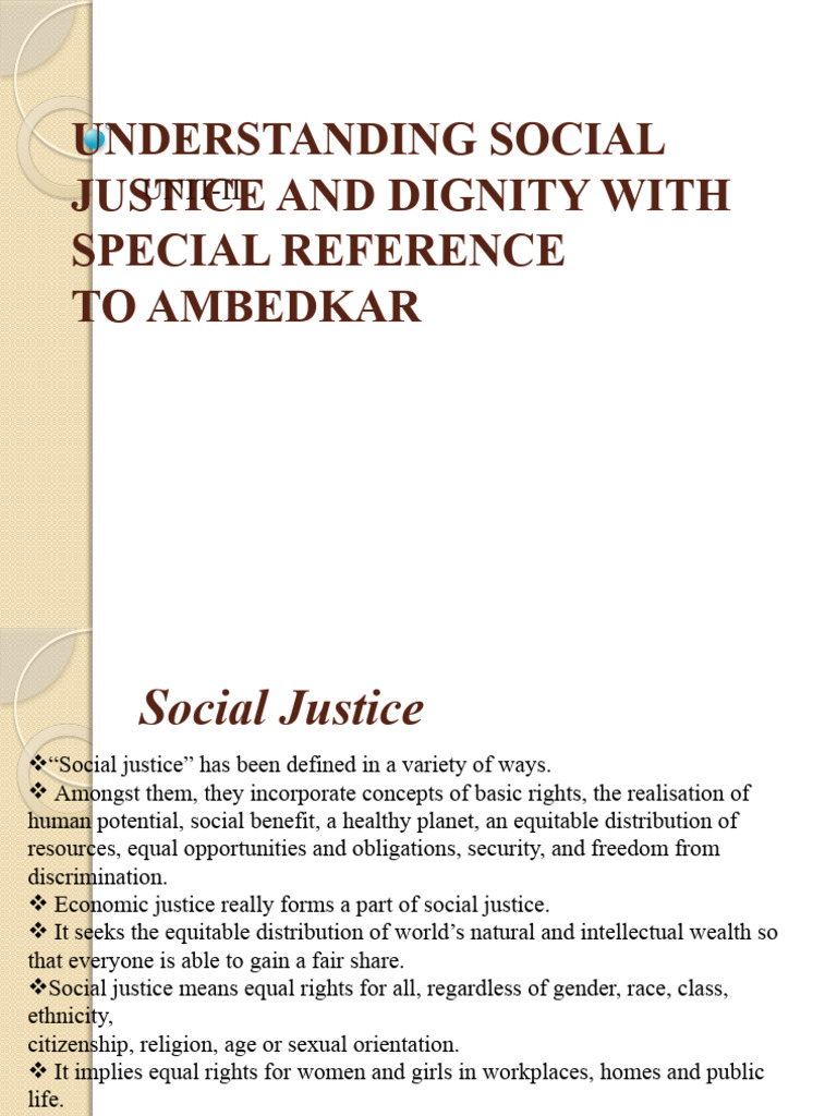 Social Justice and Dignity: Ambedkar's Vision | PDF | Teachers | Social ...