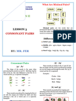 Lesson 3 Consonant Pairs