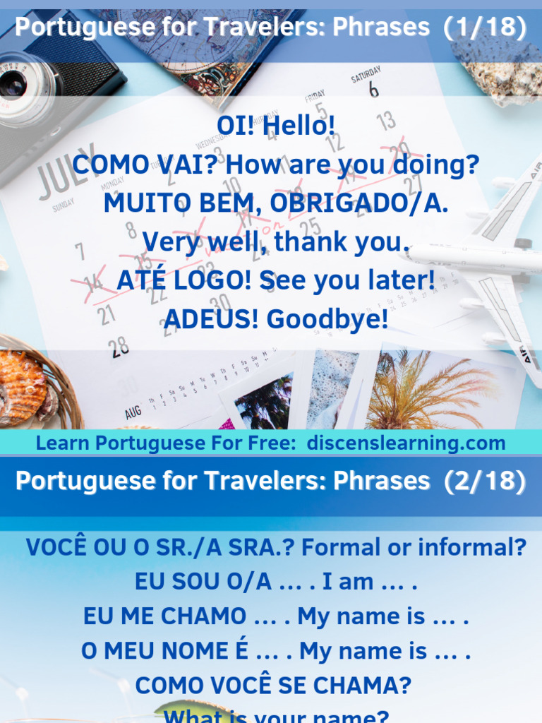 Portuguese Travel Phrases Pdf Free Download In English