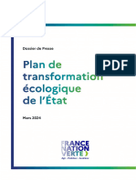 Plan de transformation écologique de l'Etat 