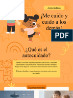 Presentación Autocuidado Ilustrado Naranja