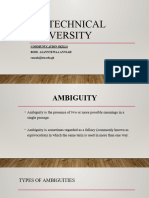 Ambiguities - 1