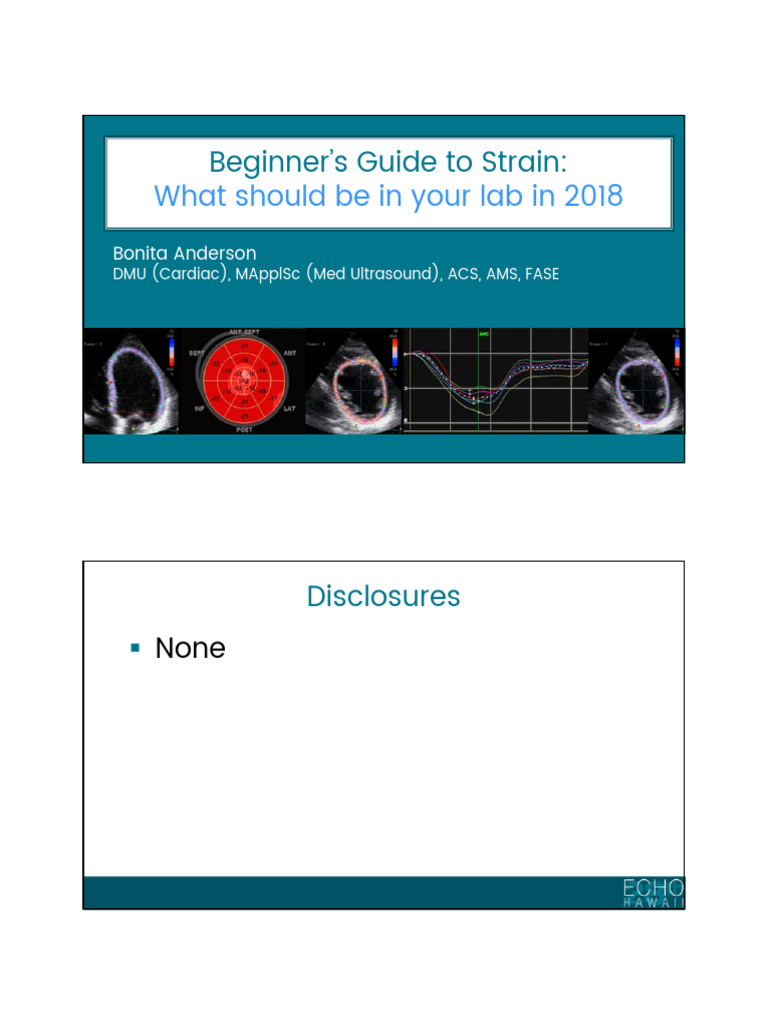 Anderson Beginners Guide To Strain | PDF | Echocardiography | Medical ...