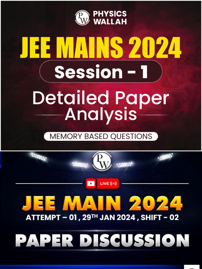 JEE Main 29thjan Paper Analysis | PDF