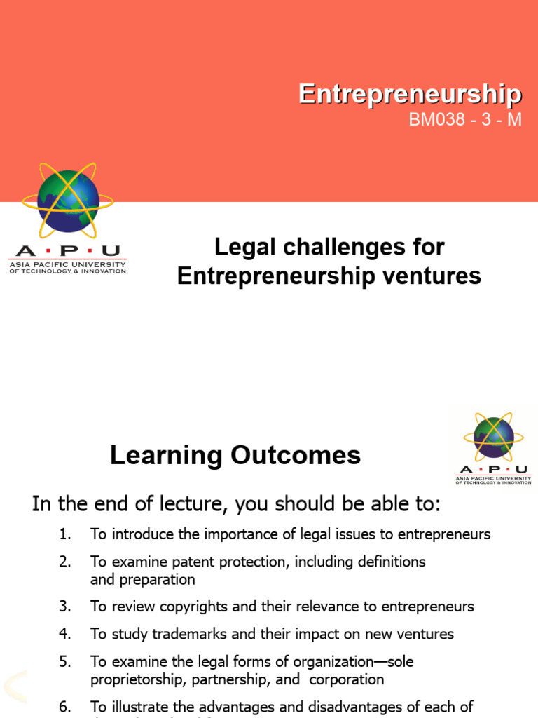 4 Legal Challenges For Entrepreneurship Ventures | PDF | Bankruptcy ...