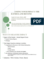 How To Measure Your Impact H-Index Clinic
