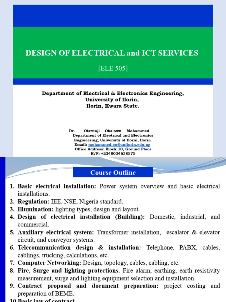 Electrical Installation Course Outline | PDF | Electric Power ...