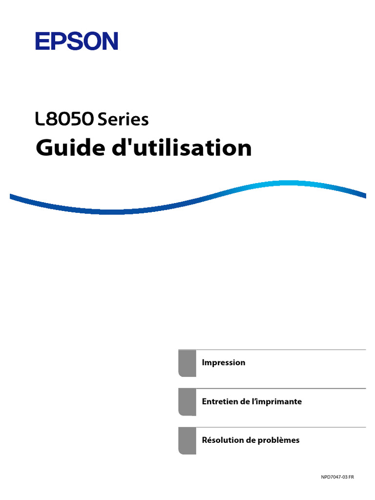 Manual Epson L8050 | PDF | Imprimante (Informatique) | Microsoft Windows