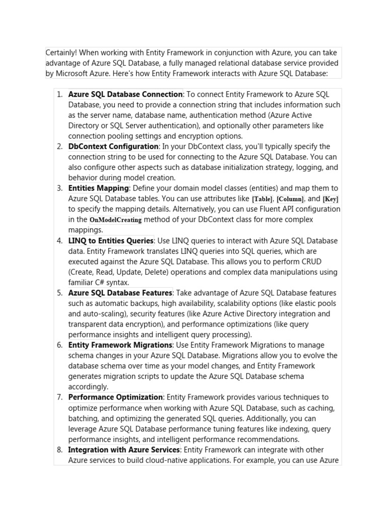Azure details pdf databases entity framework