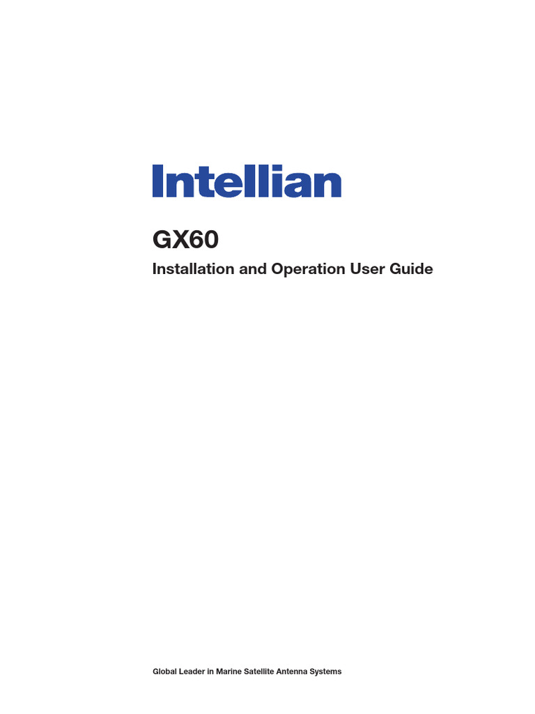 Intellian GX60 InstOper Manual | PDF | Electrical Connector | Wi Fi