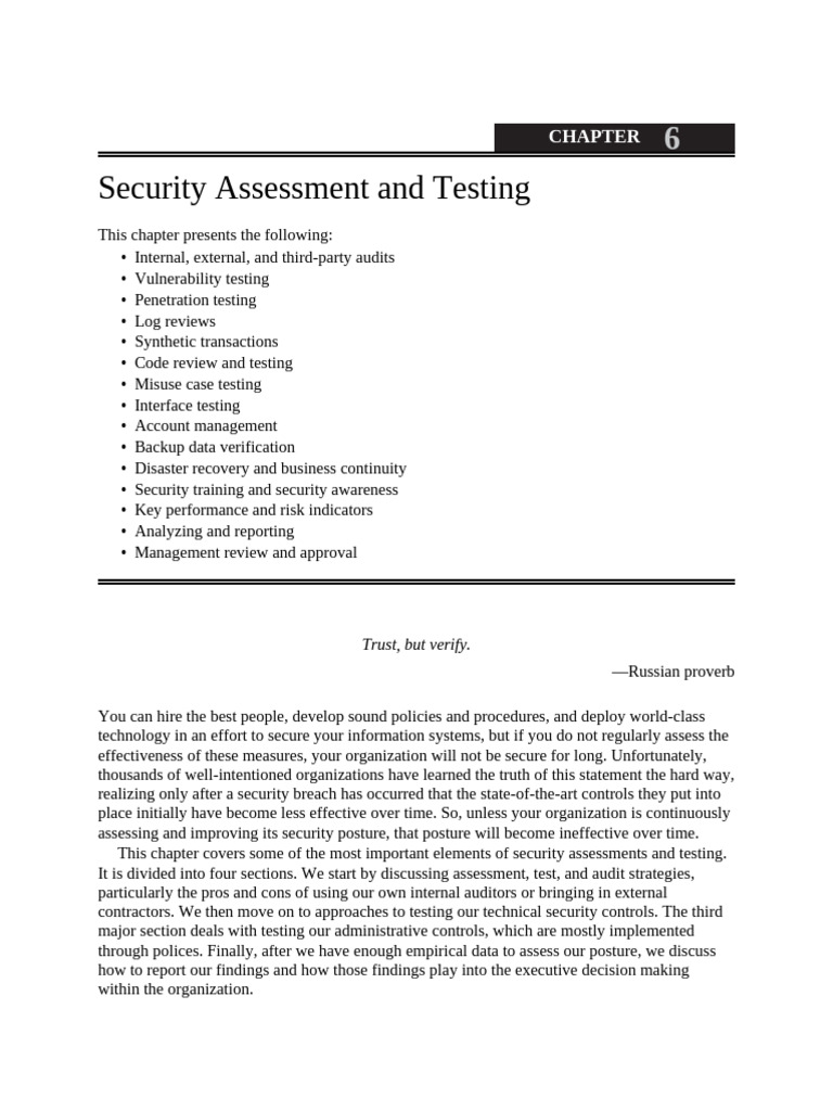CISSP 06 Chapter 6 | PDF | Security | Computer Security