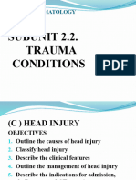 Unit 2.2 (C) Trauma Head Injury