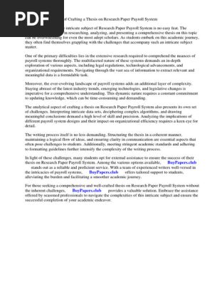 Research Paper Payroll System