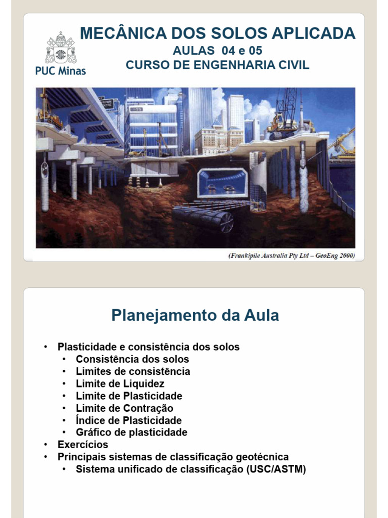 Aulas 4 e 5 | PDF | Solo | Mecânica dos solos