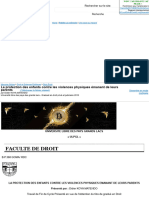 Memoire Online - La Protection Des Enfants Contre Les Violences Physiques Émanant de Leurs Parents