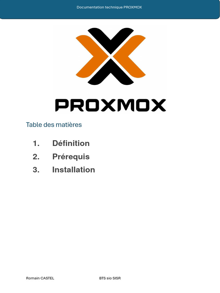 Installation de Proxmox VE étape par étape | PDF