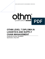 OTHM Level 7 Diploma in Logistics and Supply Chain Management Spec 2020 05