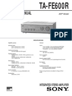 Sony Ta Fe 600 R Service Manual