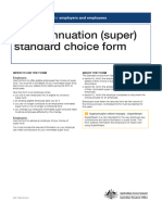 Superannuation (Super) Standard Choice Form: Instructions and Form For Employers and Employees