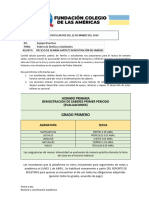 Grado Primero: Demostracion de Saberes Primer Periodo (Evaluaciones)