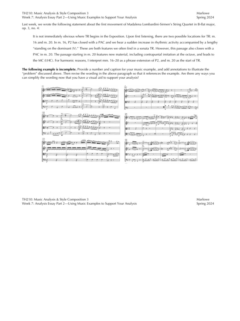 Th210 week 7 2 handout using music examples to support your analysis