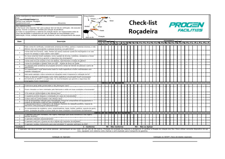 Check List Roadeira | PDF