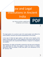Law and Legal institutions in Ancient india