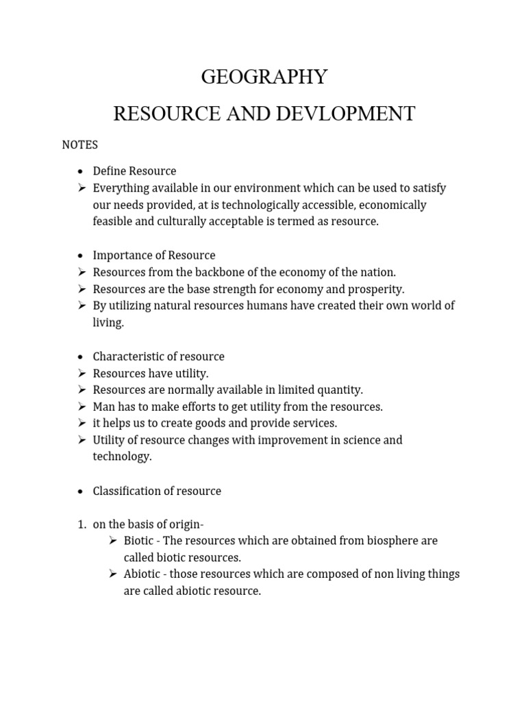 Resource Classification and Development | PDF | Resource | Renewable ...