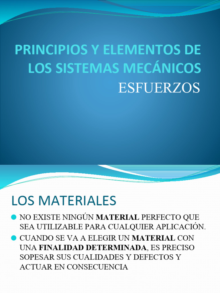 Principios De Sistemas Mecánicos Y Esfuerzos Pdf Fuerza Energía