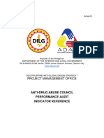 Annex B ADAC Performance Audit Indicator Reference