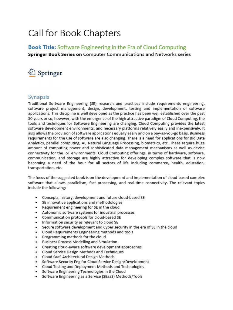 Software Engineering in The Era of Cloud | PDF | Cloud Computing ...