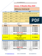 MRCEM Primary - 4 Months May 2024 - SCHEDULE - February