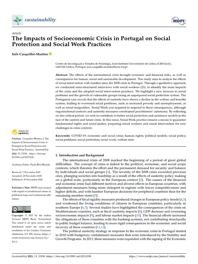 Social Protection and Social Work Practice - Casquilho-Martins | PDF ...