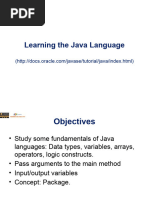 02.1 - Learning The Java Language