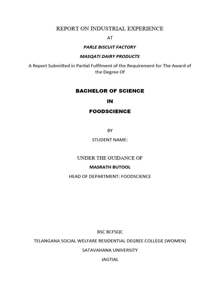 Industrial Experience Report: Parle Biscuit | PDF | Hazard Analysis And ...