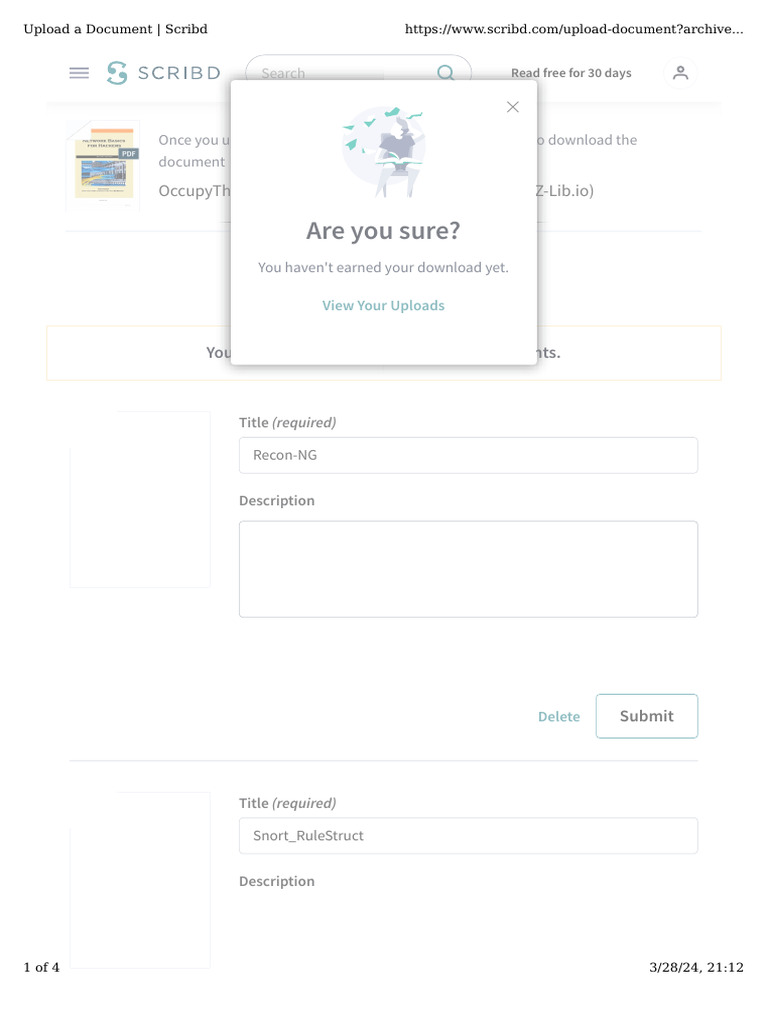 Upload A Document Scribd | PDF | Scribd | Web 2.0