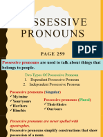 English 3 Possessive Pronouns