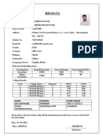 Shubham Biodata N